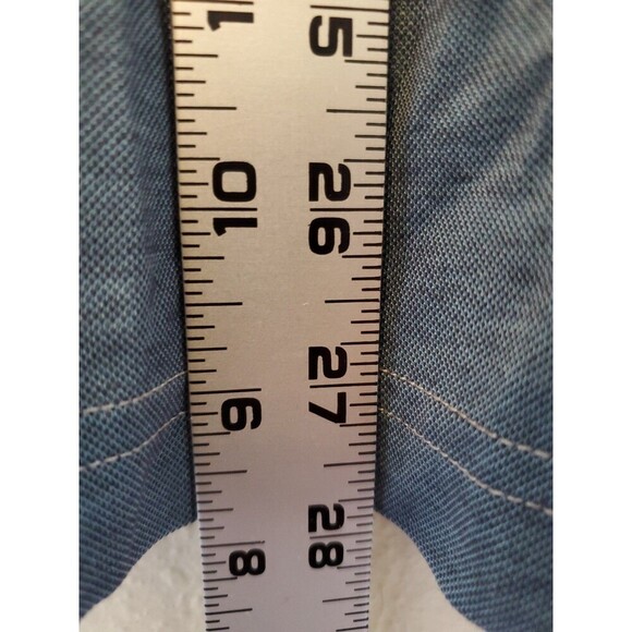 Travis Mathew Shirt Men's M Blue Logo on back stretch Collar Quarter Button - Picture 12 of 15